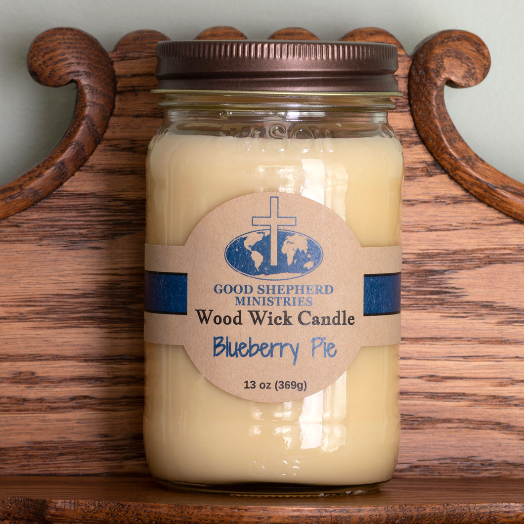 Blueberry Pie Wood Wick Soy Candle