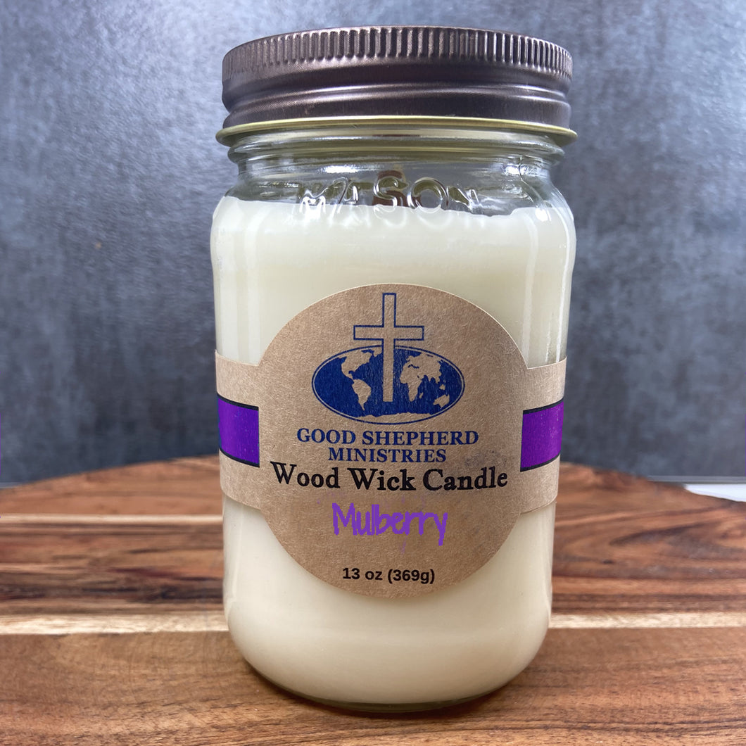 Mulberry Wood Wick Soy Candle